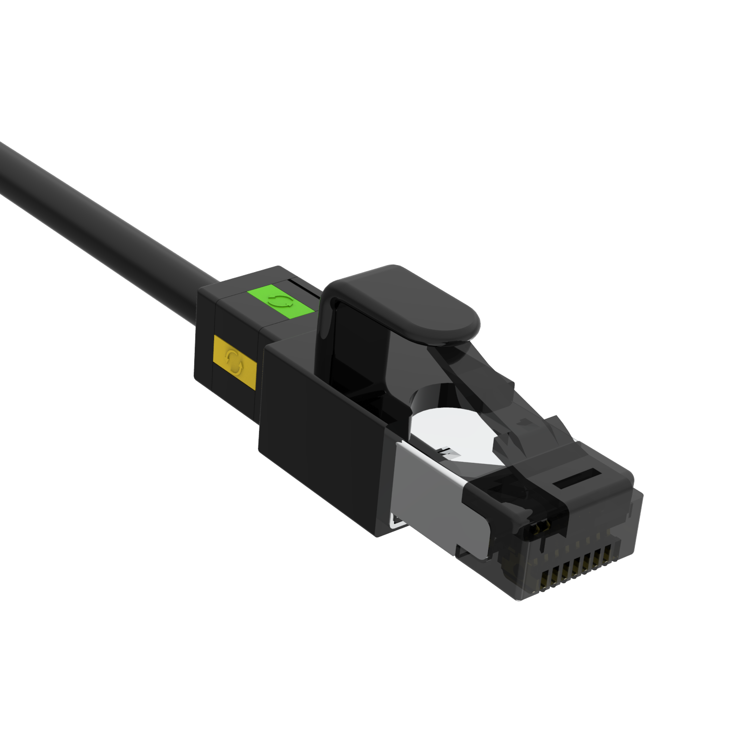 Slim Cat.6A Screened Patch Cable with Rotatable Color Clips Solutions